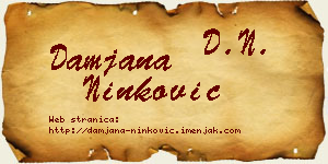 Damjana Ninković vizit kartica
